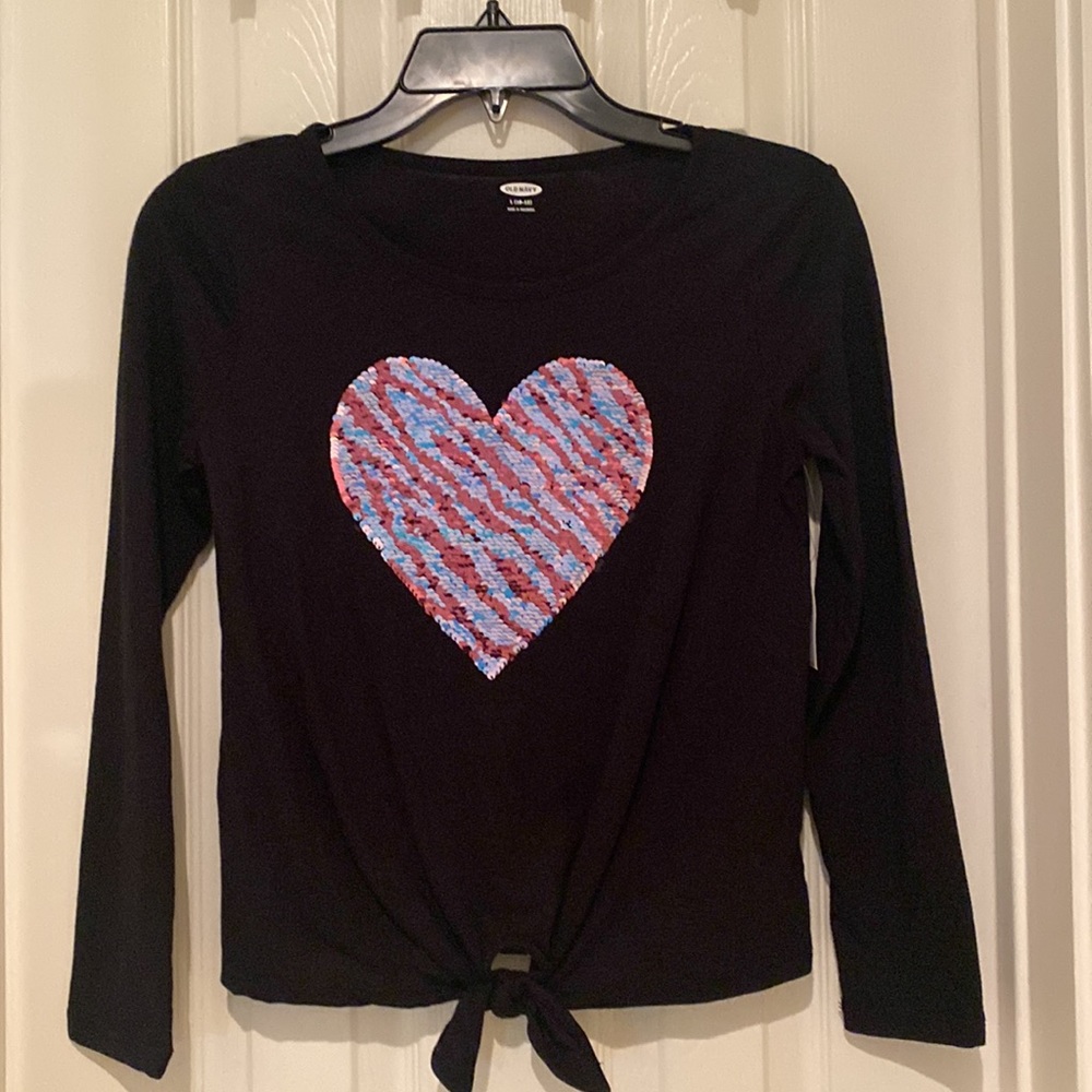 💘NWT Girls 2-sided Heart sequins TShirt💘